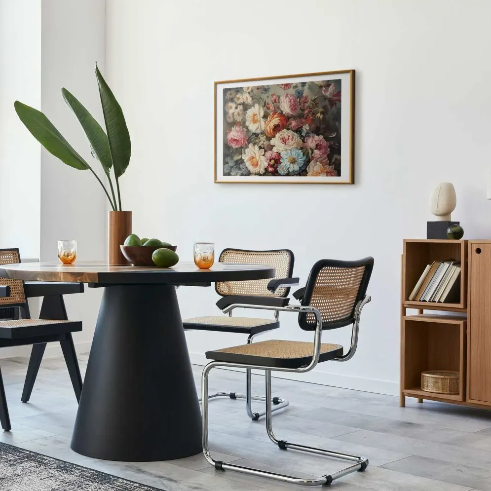 Plakat Zapach ogrodowych kwiatów 60x40 cm z ramą złotą z marginesem | MIRAT.