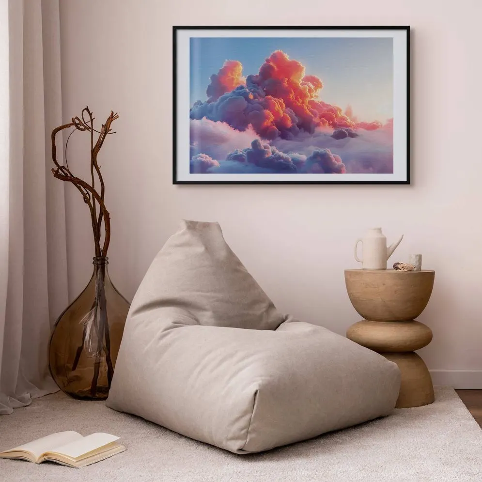 Plakat Zmierzchowy spektakl 60x40 cm z ramą czarną z marginesem | MIRAT.