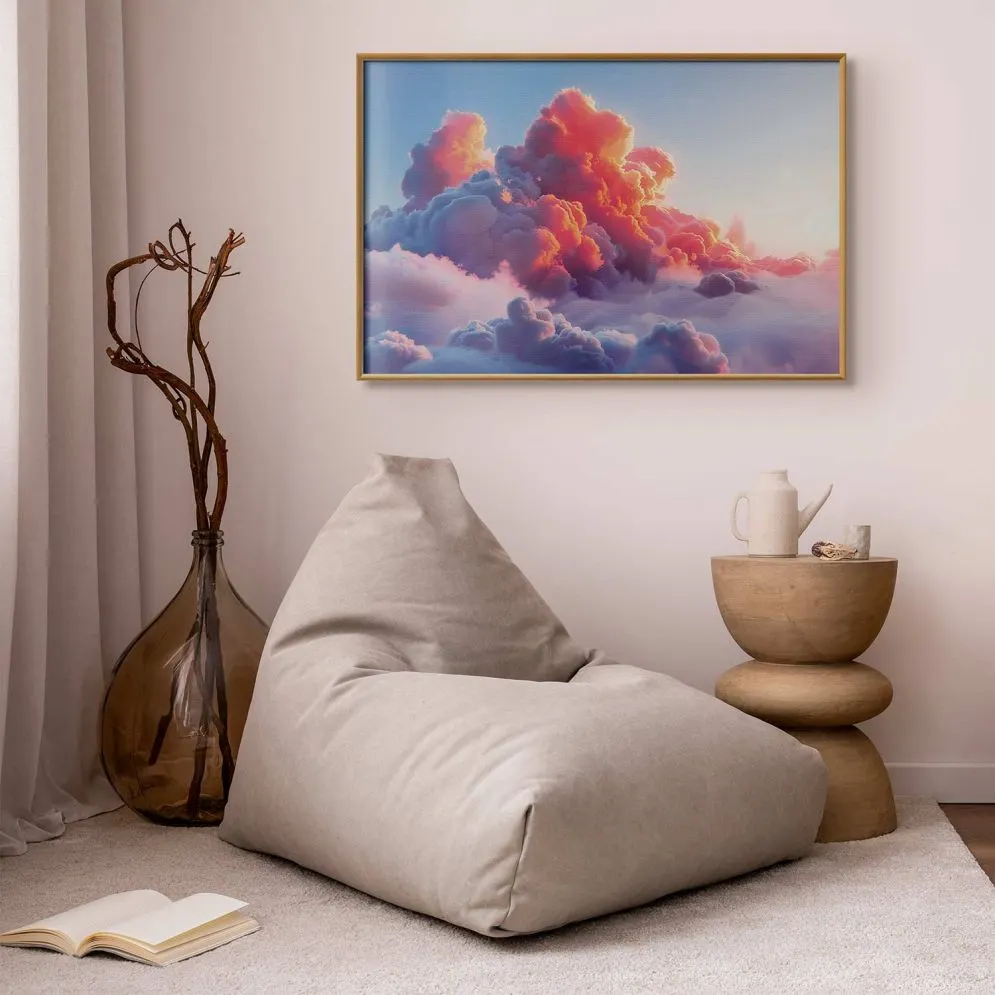 Plakat Zmierzchowy spektakl 42x29,7 cm z ramą złotą bez marginesu | MIRAT.