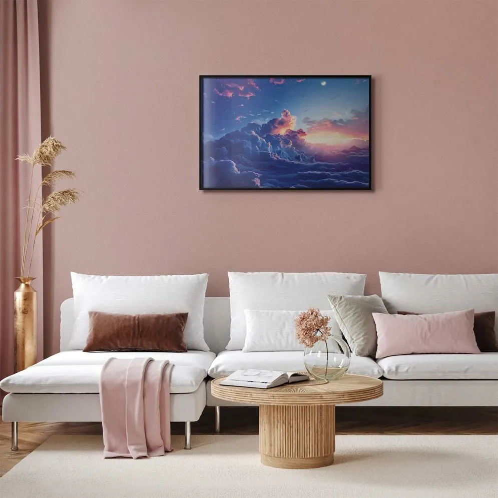 Plakat Nocne góry 60x40 cm z ramą czarną bez marginesu | MIRAT.