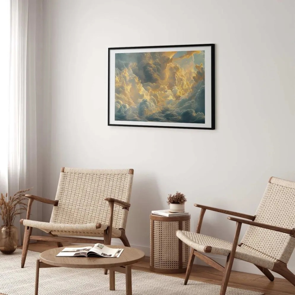 Plakat Ostatnie tchnienie dnia 90x60 cm z ramą czarną z marginesem | MIRAT.