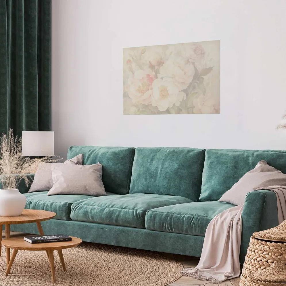 Plakat Piwonie we mgle 60x40 cm bez ramy bez marginesu | MIRAT.