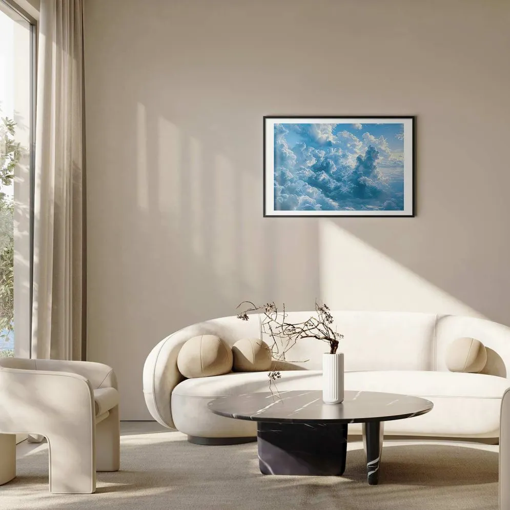 Plakat Ocean w powietrzu 60x40 cm z ramą czarną z marginesem | MIRAT.