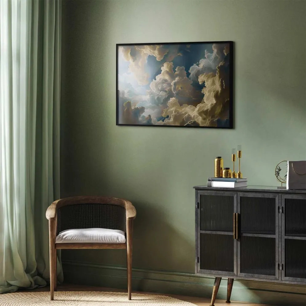 Plakat Słońce i cienie 60x40 cm z ramą czarną bez marginesu | MIRAT.