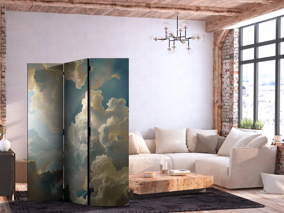 Parawan jednostronny Pejzaże 135x172 cm 3-częściowy szary | MIRAT.