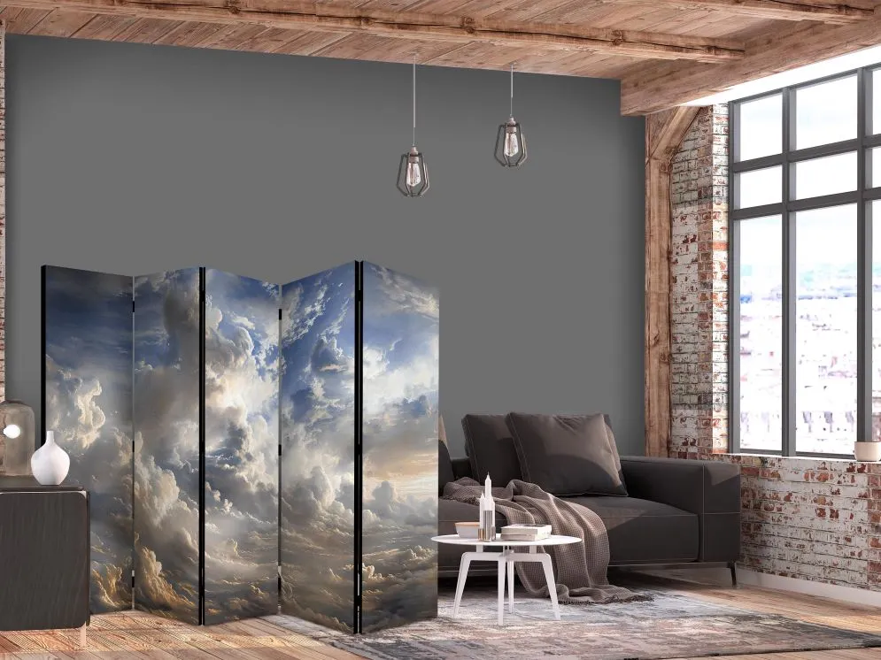 Parawan akustyczny Pejzaże 225x172 cm 3-częściowy szary | MIRAT.