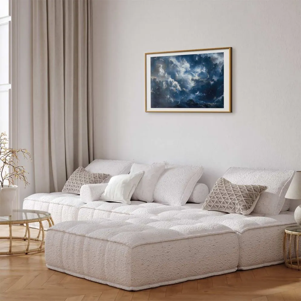 Plakat Astronomiczne cuda 60x40cm z ramą złotą z marginesem | MIRAT.  kolekcja b-H-10057-ao-a