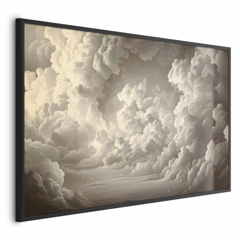 Plakat Miękka gra światła 30x21 cm z ramą czarną bez marginesu | MIRAT.