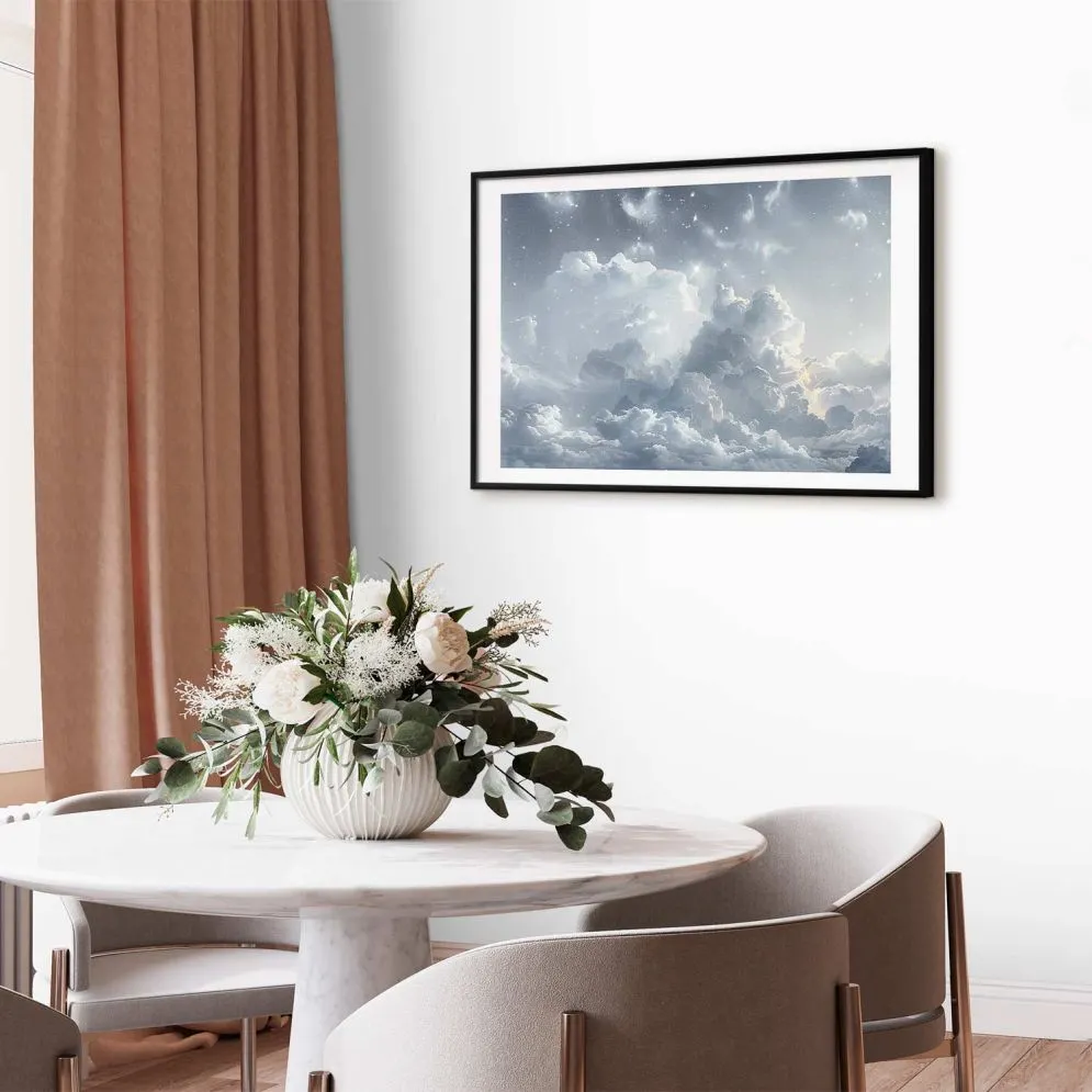 Plakat Astralny spokój 90x60cm z ramą czarną z marginesem | MIRAT. kolekcja b-H-10060-ao-a