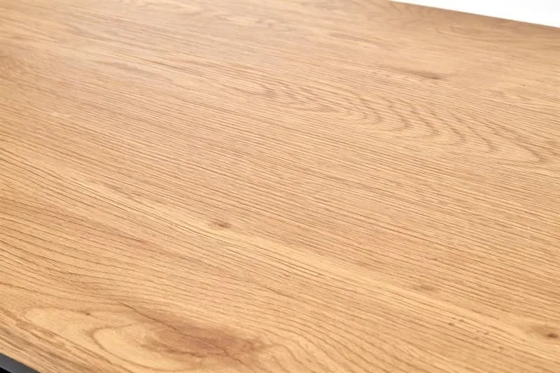 Ława ARTIGA 105x55 dąb złoty ze szklaną półką | MIRAT. w stylu LOFT kolekcja