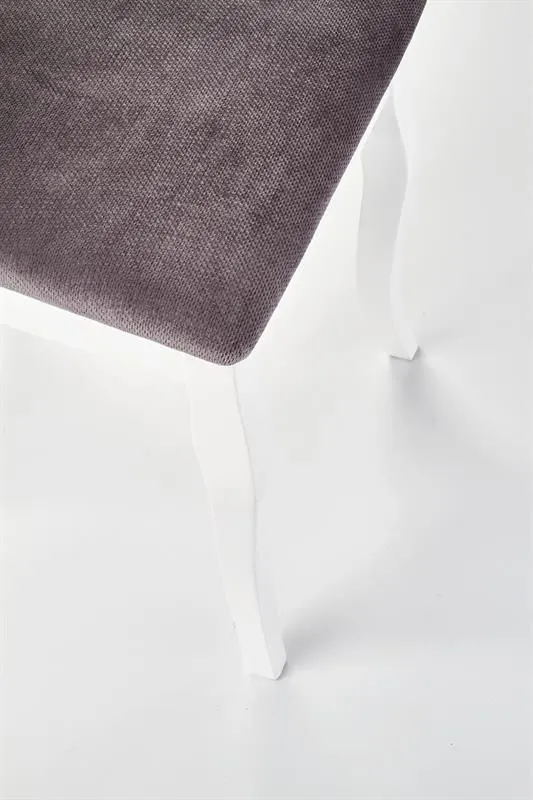 Krzesło BAROCK białe szare do salonu w stylu glamour | MIRAT. styl GLAMOUR, KLASYCZNY