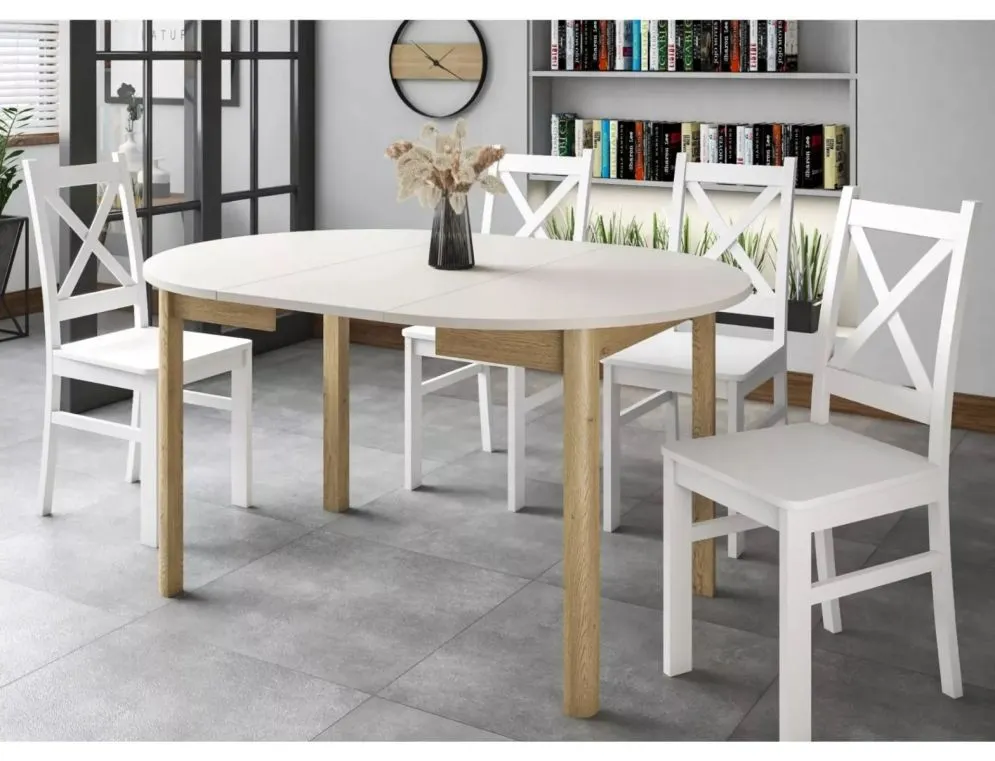 Okrągły stół rozkładany Dante kaszmir dąb cremona torro | MIRAT styl SKANDYNAWSKI