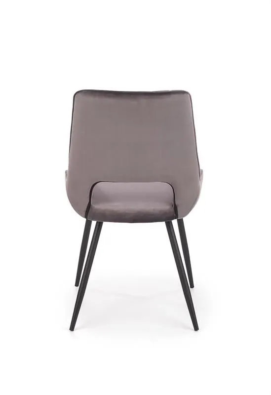 Krzesło K404 VELVET szary tapicerowany z przeszyciami | MIRAT. w stylu kolekcja