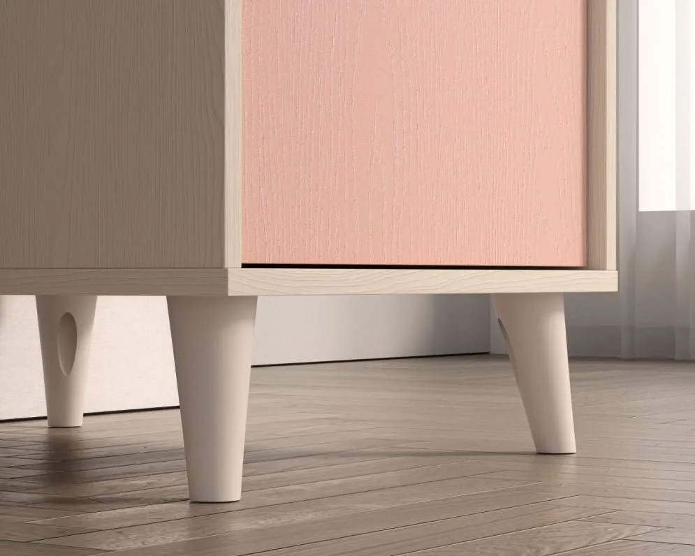 Biurko dziecięce MEVEL różowe I sklep meblowy MIRAT. styl PASTELE kolekcja MEVEL