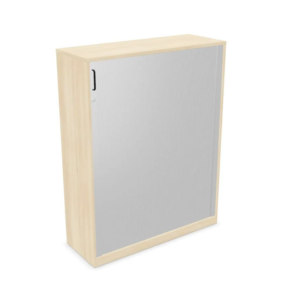 Szafka biurowa żaluzjowa EASY SPACE CABINET HRT 4-OH 120cm akacjowa zamykana I sklep meblowy MIRAT.