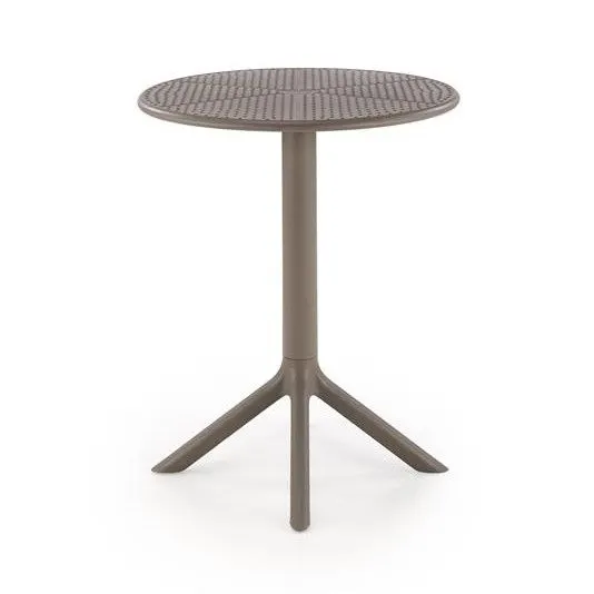 Stolik ogrodowy CALVO 60x60 khaki z tworzywa PVC do ogródka restauracyjnego I sklep meblowy MIRAT.