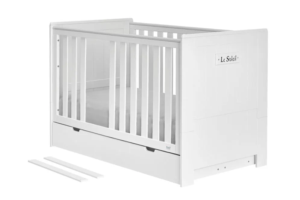 Łóżeczko tapczanik MARSYLIA 140x70 białe transformowane PINIO | MIRAT. kolekcja MARSYLIA