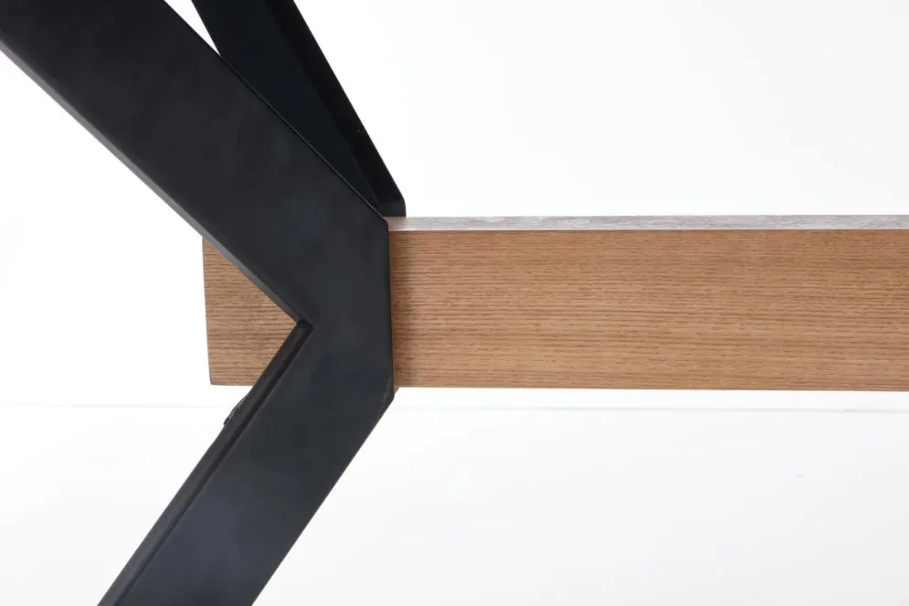 Stół BACARDI 160(220)x90 dąb/czarny rozkładany w stylu loft | MIRAT. w stylu LOFT kolekcja