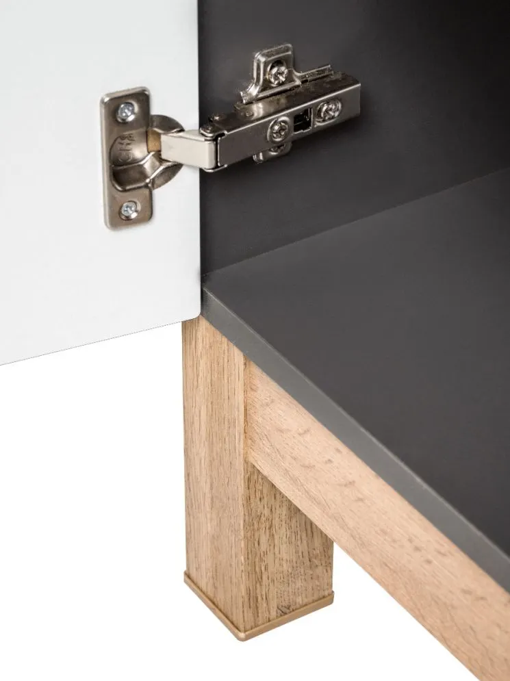 Szafka pod umywalkę BALI 80 cm grafit połysk stojąca | MIRAT. w stylu  kolekcja BALI