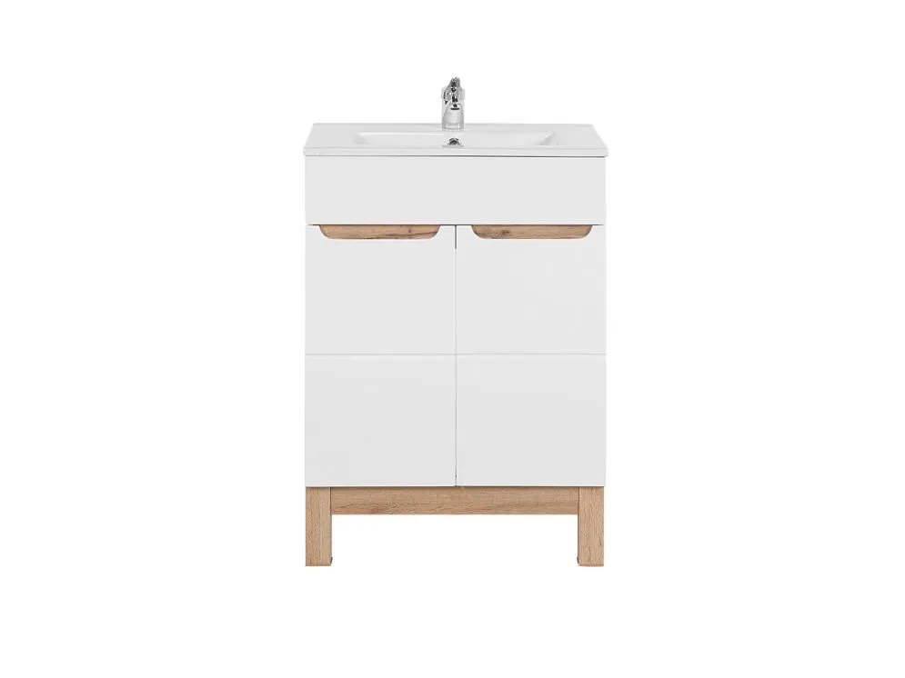 Szafka pod umywalkę BALI 60 cm biała stojąca | MIRAT. w stylu  kolekcja BALI