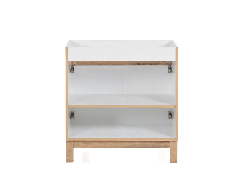 Szafka pod umywalkę BALI 80 cm biały połysk stojąca | MIRAT. w stylu kolekcja BALI