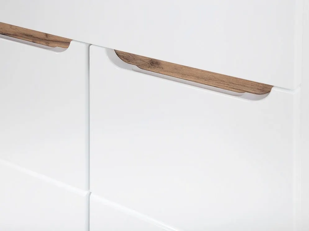 Szafka pod umywalkę BALI 80 cm biały połysk stojąca | MIRAT. w stylu kolekcja BALI