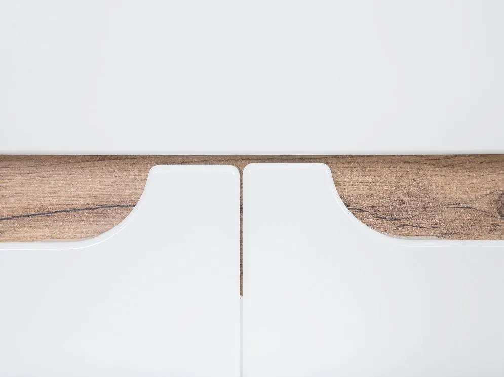 Szafka pod umywalkę BALI 80 cm biały połysk stojąca | MIRAT. w stylu kolekcja BALI