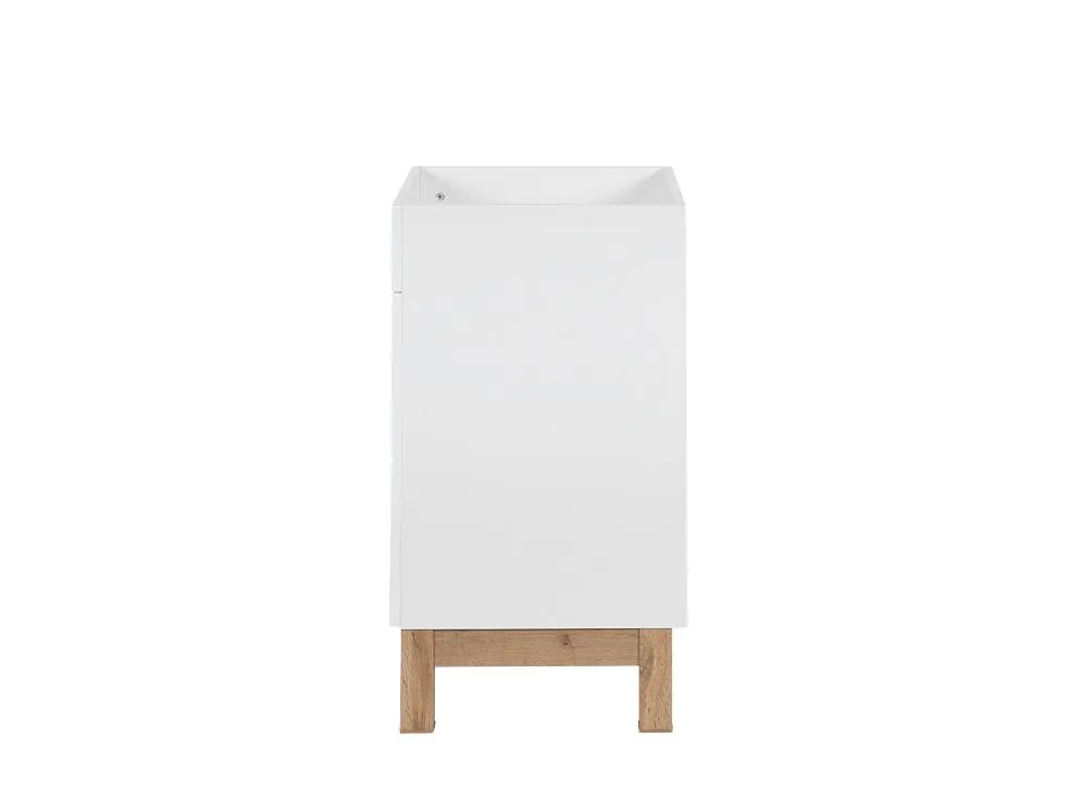 Szafka pod umywalkę BALI 80 cm biały połysk stojąca | MIRAT. w stylu kolekcja BALI