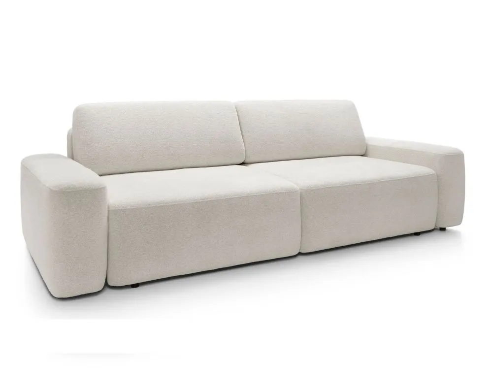 Sofa rozkładana BELLA śmietankowa z podłokietnikami I sklep meblowy MIRAT. styl SKANDYNAWSKI