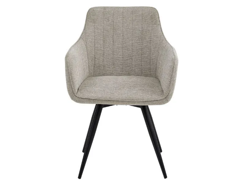 Jasobeżowe krzesło z podłokietnikami BALLO Brego obracane | MIRAT styl LOFT