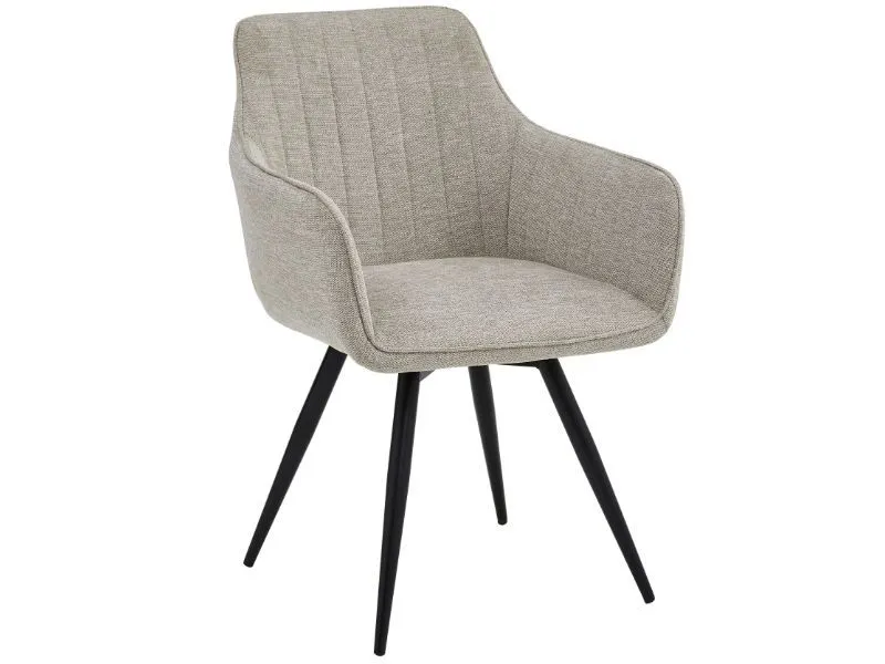 Jasobeżowe krzesło z podłokietnikami BALLO Brego obracane | MIRAT styl LOFT