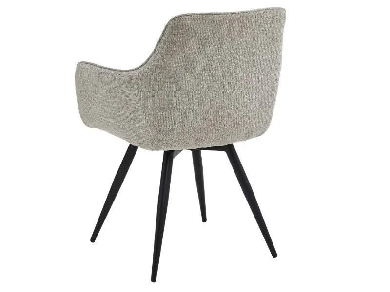 Jasobeżowe krzesło z podłokietnikami BALLO Brego obracane | MIRAT styl LOFT