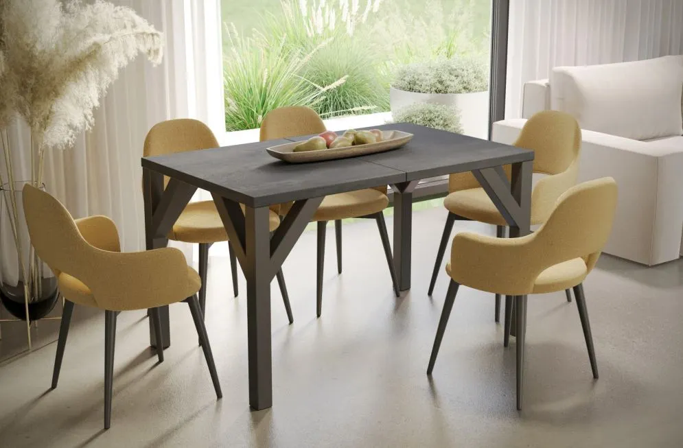 Stół rozkładany BALTIKA 130(185)x90 beton ciemny w stylu industrialnym I sklep meblowy MIRAT. styl LOFT