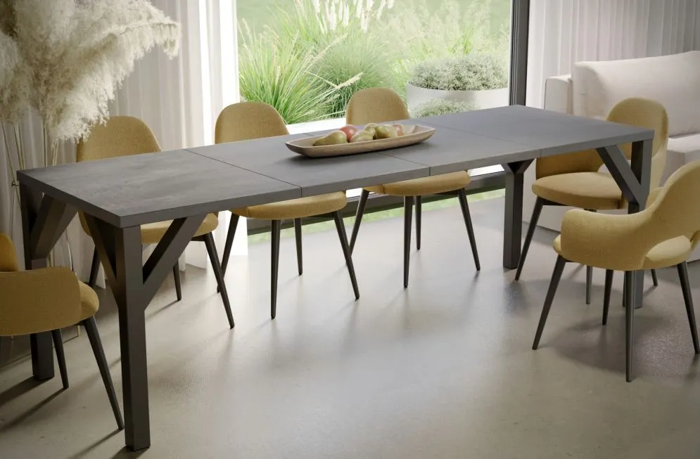 Stół rozkładany BALTIKA 130(185)x90 beton ciemny w stylu industrialnym I sklep meblowy MIRAT. styl LOFT