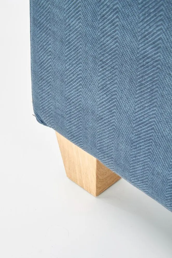 Fotel BARD niebieski rozkładany z podnóżkiem | MIRAT.