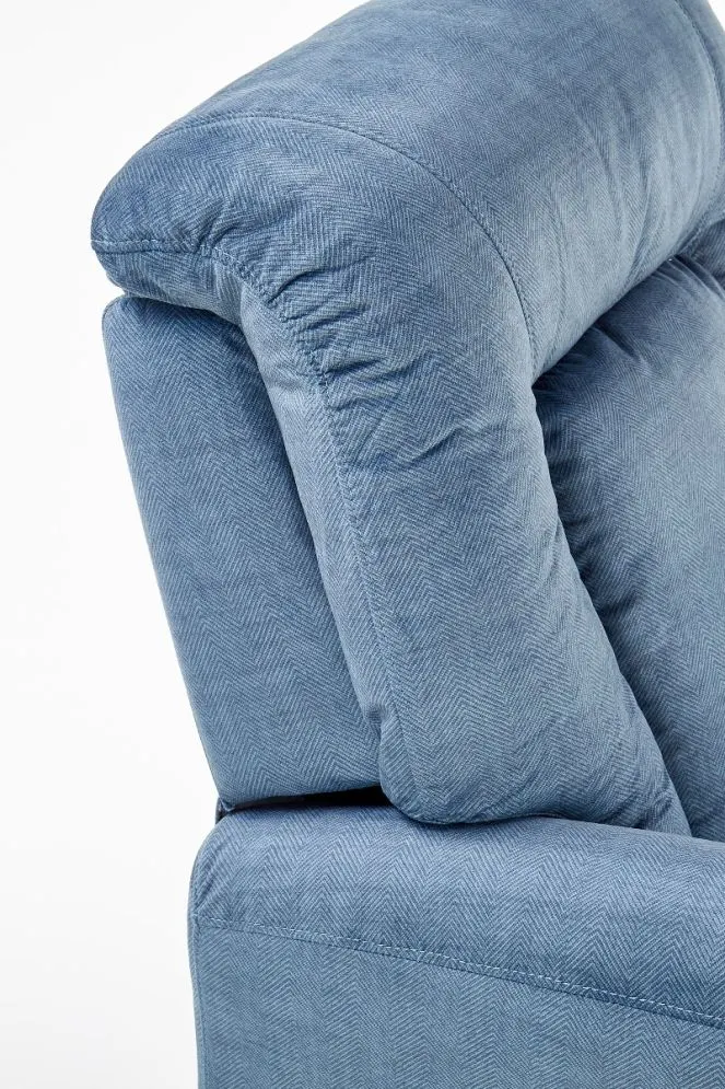 Fotel BARD niebieski rozkładany z podnóżkiem | MIRAT.