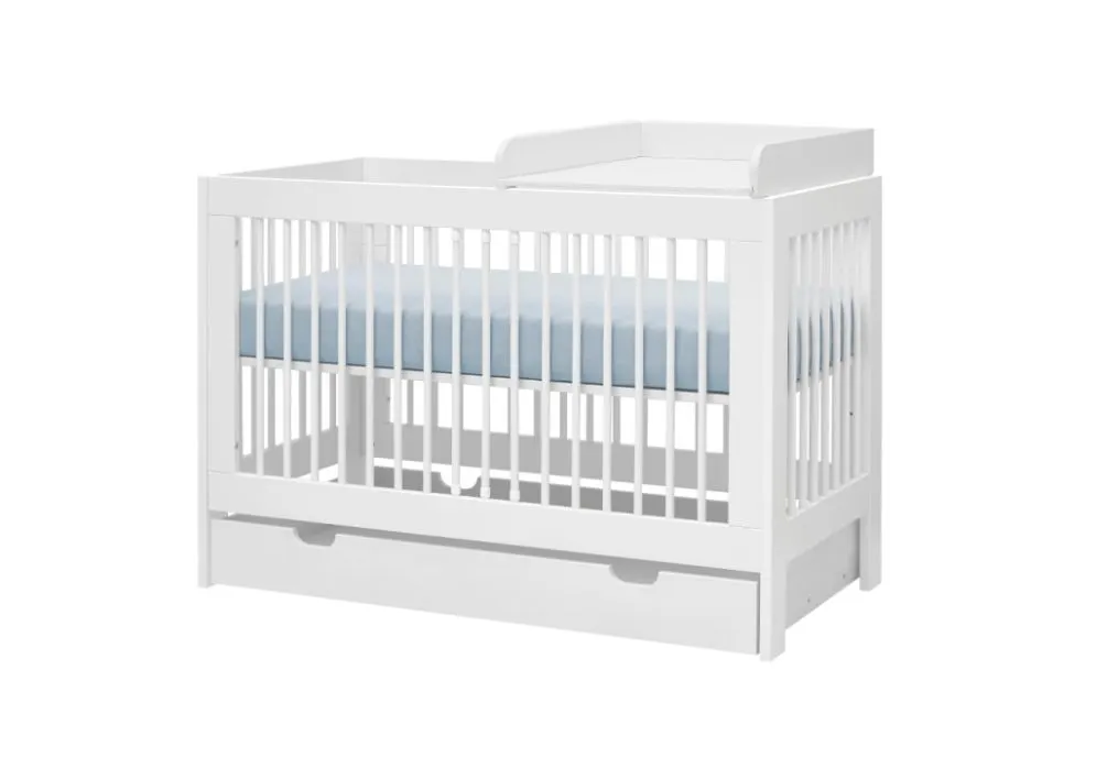 Łóżeczko dziecięce BASIC 120x60 białe niemowlęce | MIRAT. kolekcja BASIC