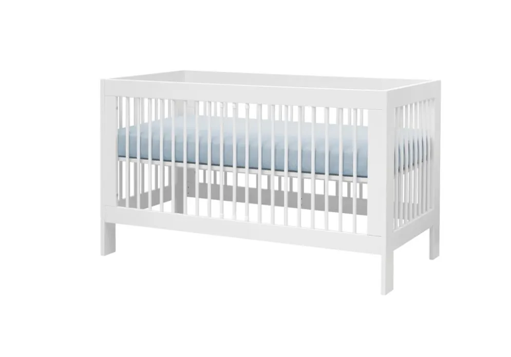 Białe łóżeczko niemowlęce transformowane polskiej produkcji atestowane bezpieczne BASIC