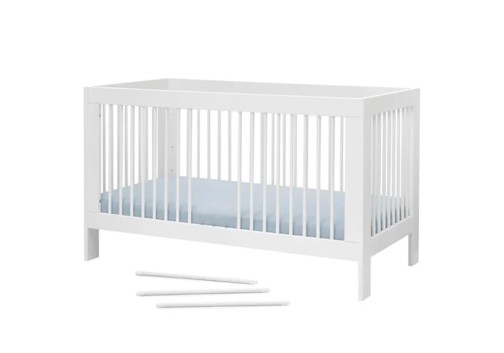 Łóżeczko dziecięce BASIC 140x70 białe transformowane | MIRAT.  kolekcja BASIC