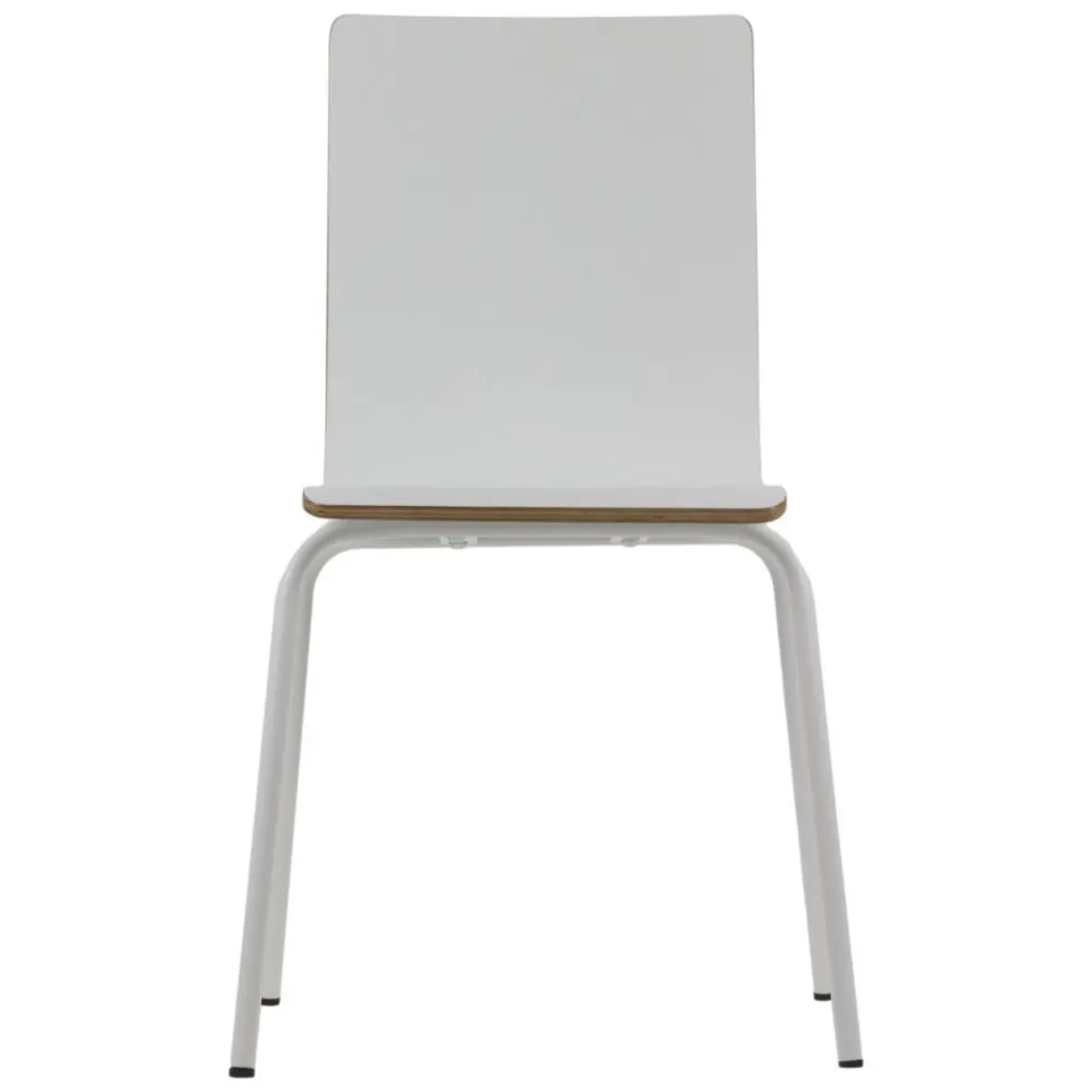 Krzesło ze sklejki laminowanej WERDI B białe do kawiarni I sklep meblowy MIRAT.