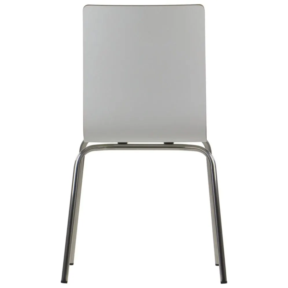 Krzesło ze sklejki laminowanej WERDI B białe/stal nierdzewna kuchenne I sklep meblowy MIRAT.