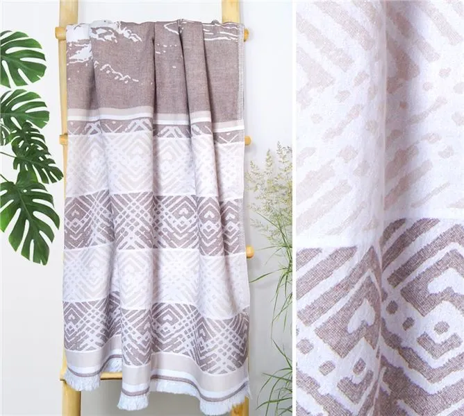 Duży ręcznik plażowy 90x180 SARDYNIA 215g/m2 Premium brązowy I sklep meblowy MIRAT.