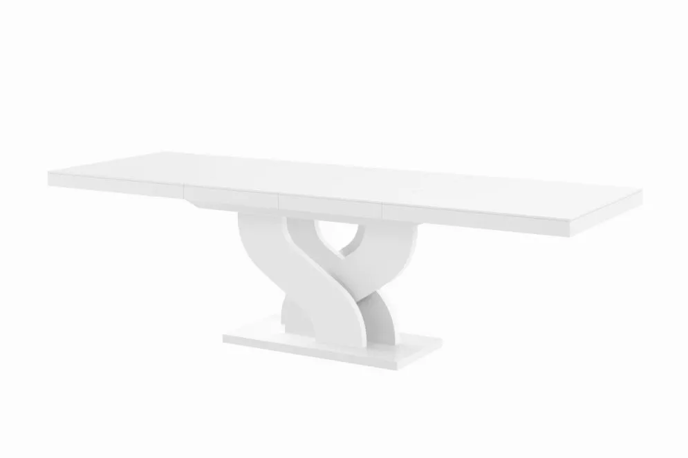 Stół BELLA biały połysk rozkładany nowoczesny do jadalni | MIRAT. w stylu kolekcja