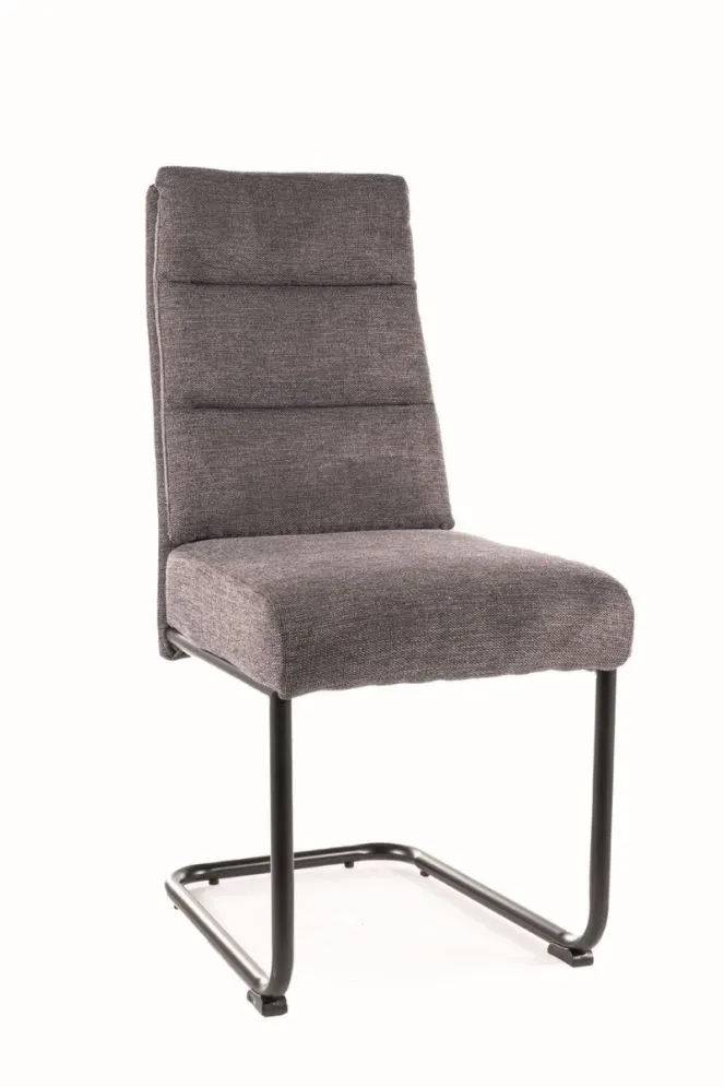 Krzesło tapicerowane BERRY BREGO ciemnoszare z uchwytem na oparciu I sklep meblowy MIRAT.