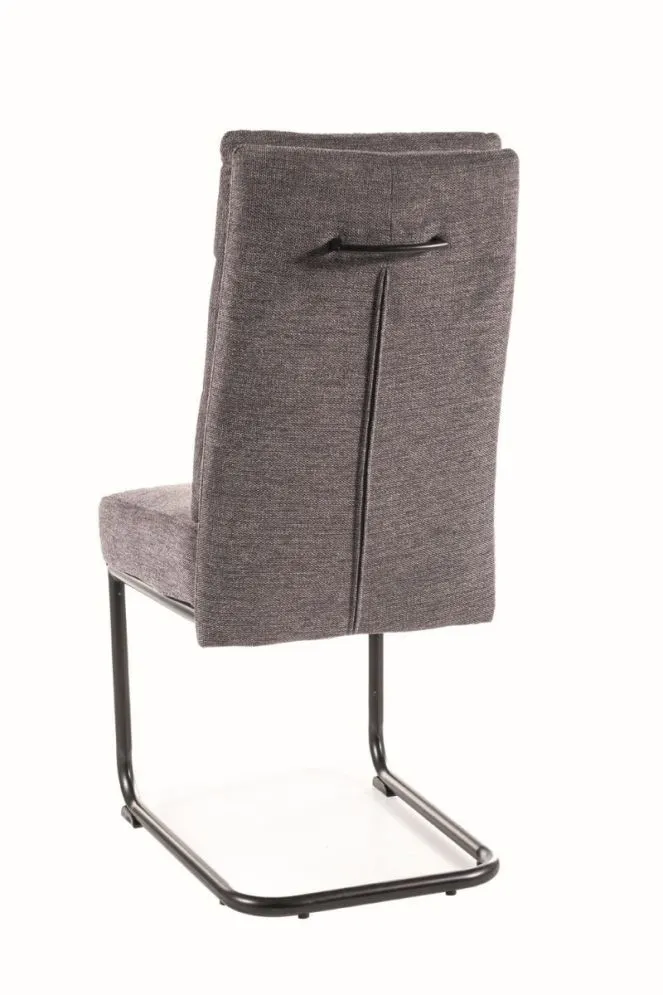 Krzesło tapicerowane BERRY BREGO ciemnoszare z uchwytem na oparciu I sklep meblowy MIRAT.
