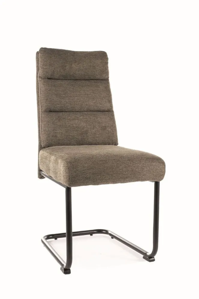 Krzesło tapicerowane BERRY BREGO oliwkowe do na płozie I sklep meblowy MIRAT.