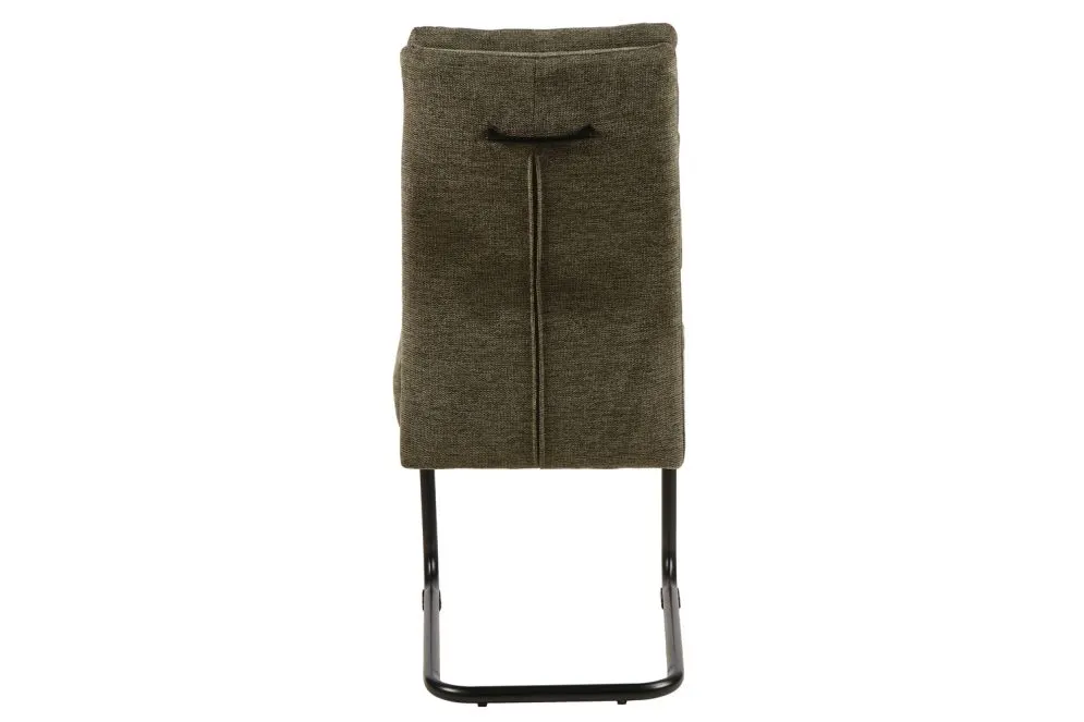 Krzesło tapicerowane BERRY BREGO oliwkowe do na płozie I sklep meblowy MIRAT.
