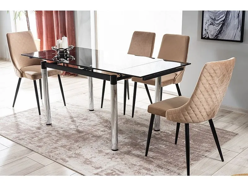 Krzesło PIANO B VELVET beżowe welurowe w stylu glamour | MIRAT. w stylu GLAMOUR kolekcja