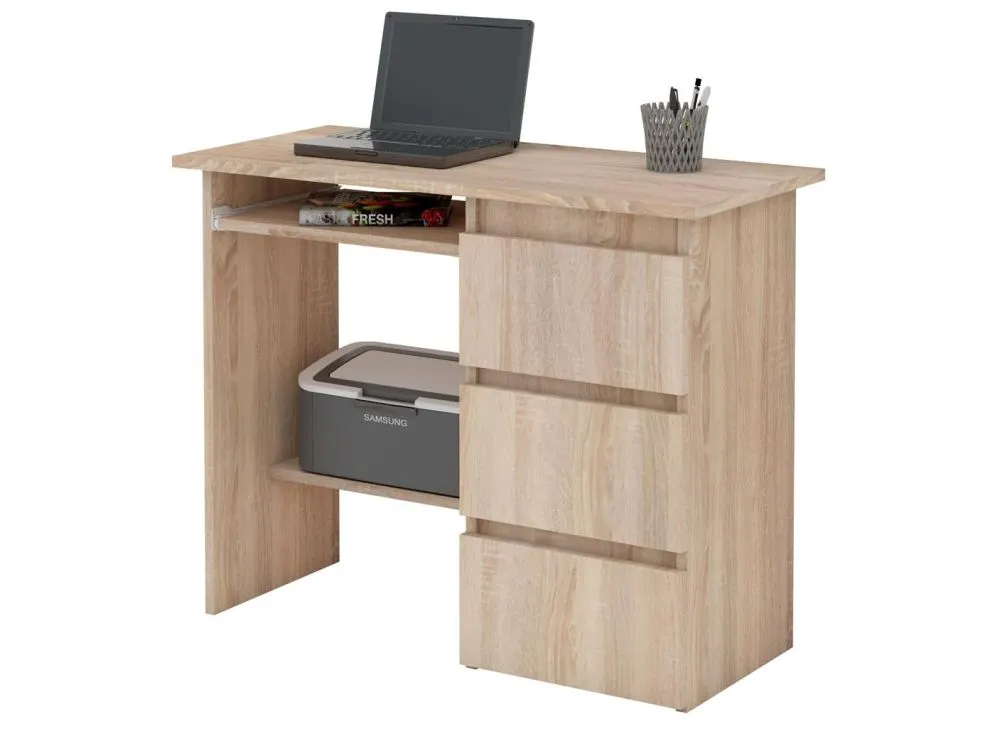 Biurko BANDI 1 dąb sonoma młodzieżowe proste | MIRAT. w stylu kolekcja
