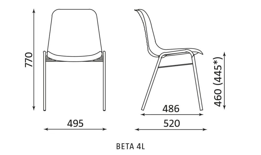 Krzesło BETA K-31 niebieskie biurowe plastikowe | MIRAT.